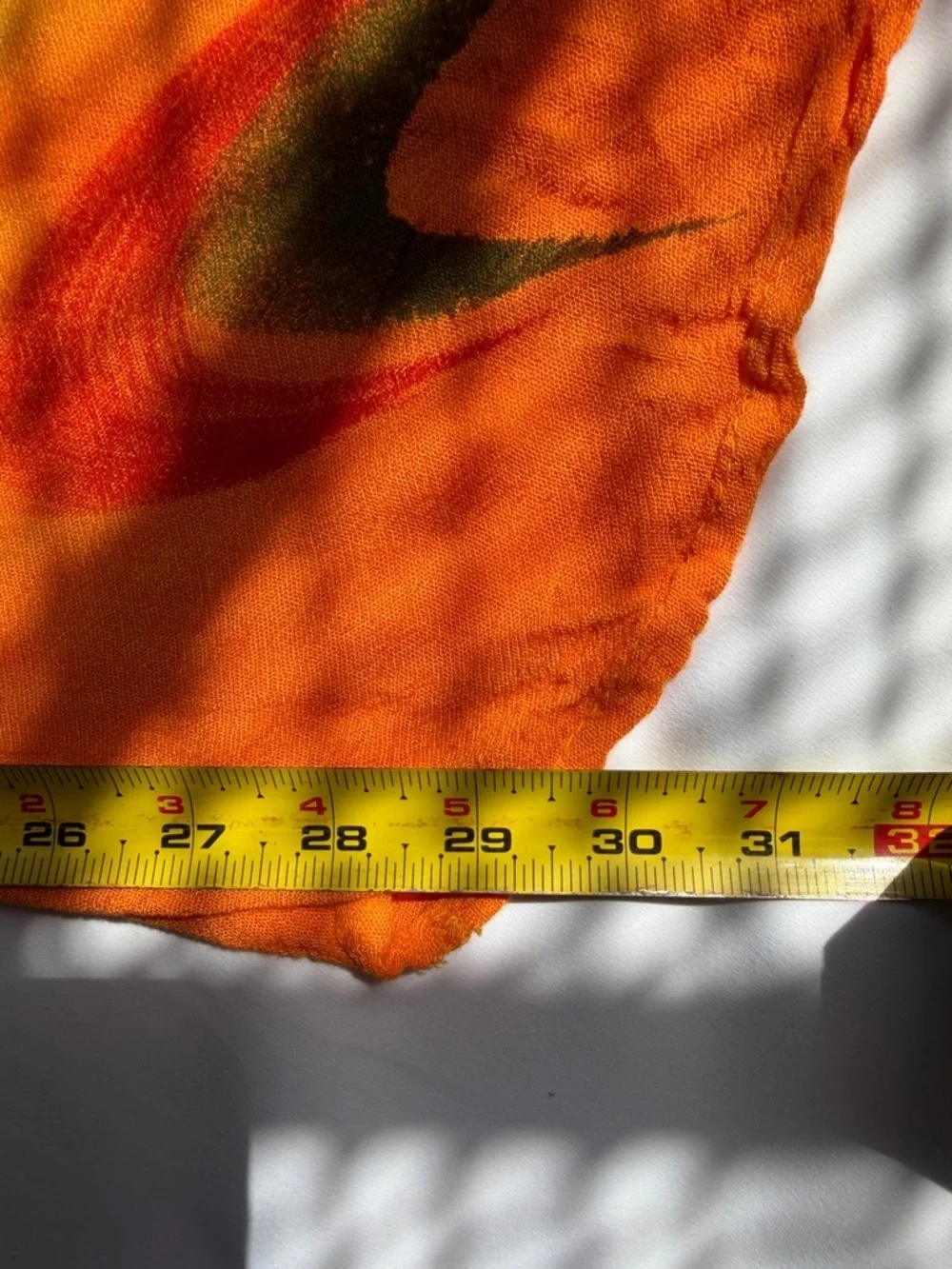 Vintage Pineapple Yellow & Orange Floral V-Neck Tunic Dress